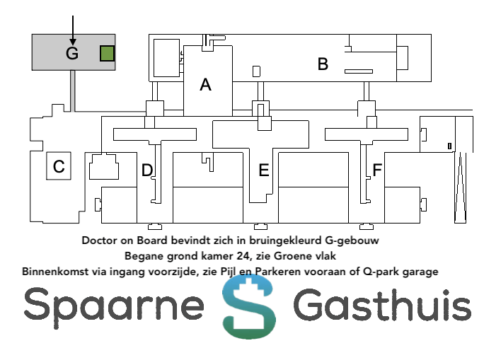 Plattegrond Doctor on Board Spaarne Gasthuis Hoofddorp G024